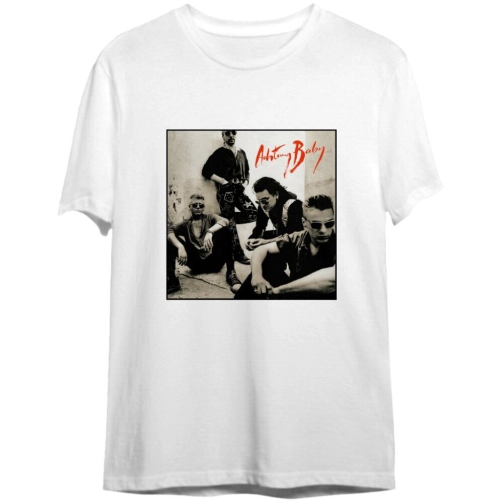 U2 Achtung Baby Live At Sphere Concert Merch Graphic T-Shirt Rock Band Fan Tee